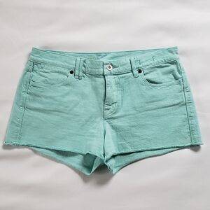 Madewell Denim Shorts in Light Blue Teal Size 28